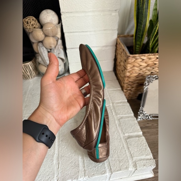 Tieks by Gavrieli Foldable Scrunch Ballet Flats Metallic Bronze Sz 7 - Picture 5 of 10